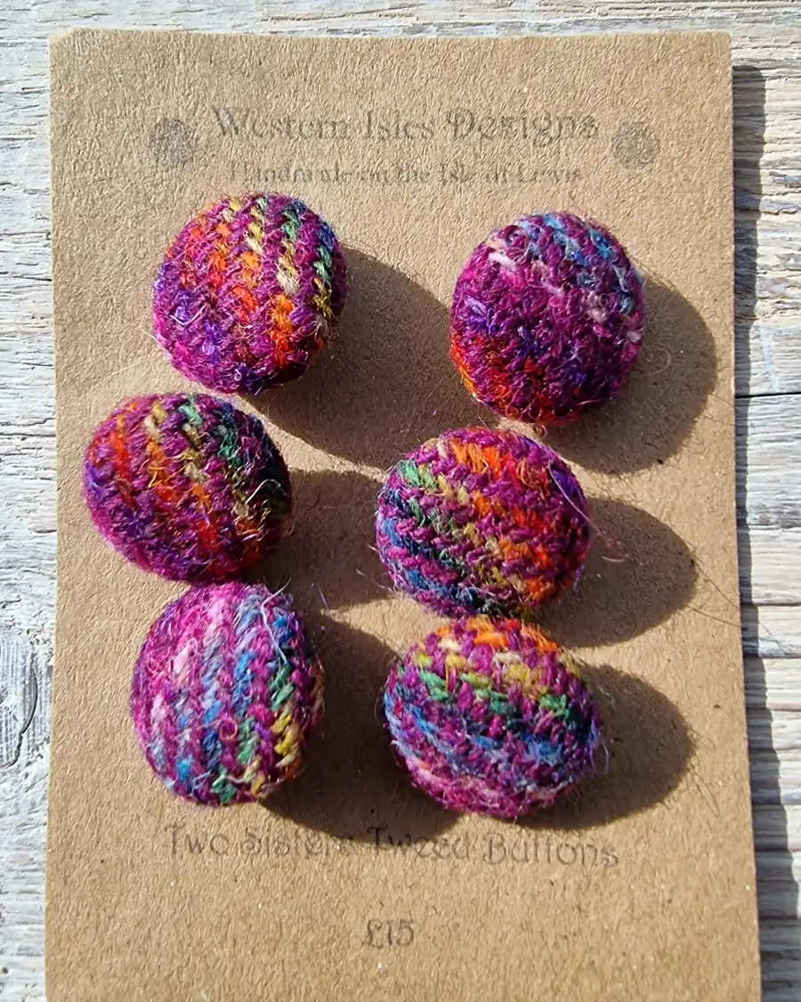 Three Sisters Tweed Buttons