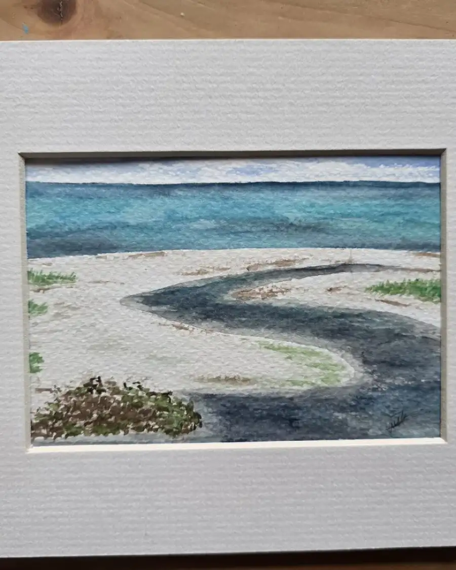 Mini Original Watercolour of howmore beach