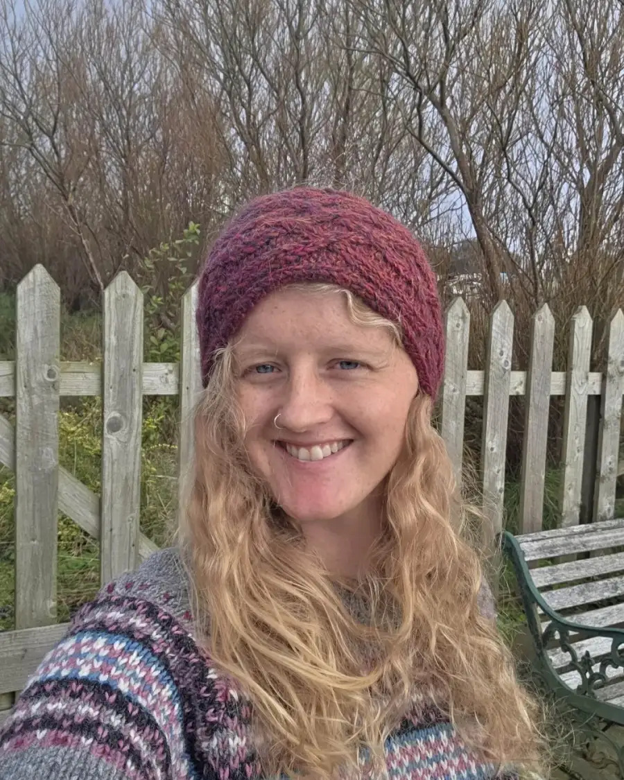 Hand Knitted merino, mohair and angora headband