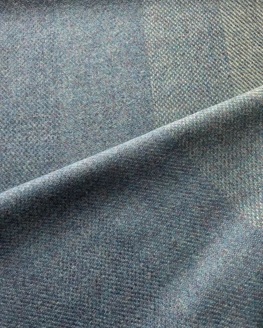 Two Sisters Tweed Fabric - Dusky blue ombre