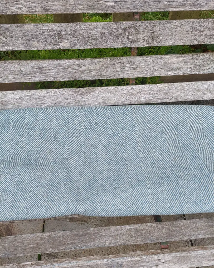 Three Sisters Tweed Fabric - Dusky Blue