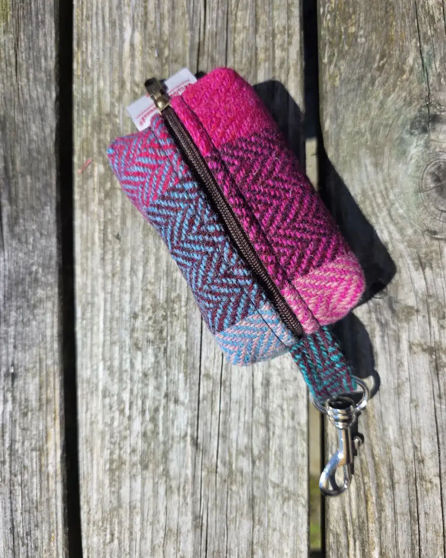 Harris Tweed Bag Holder/ Headphones Case