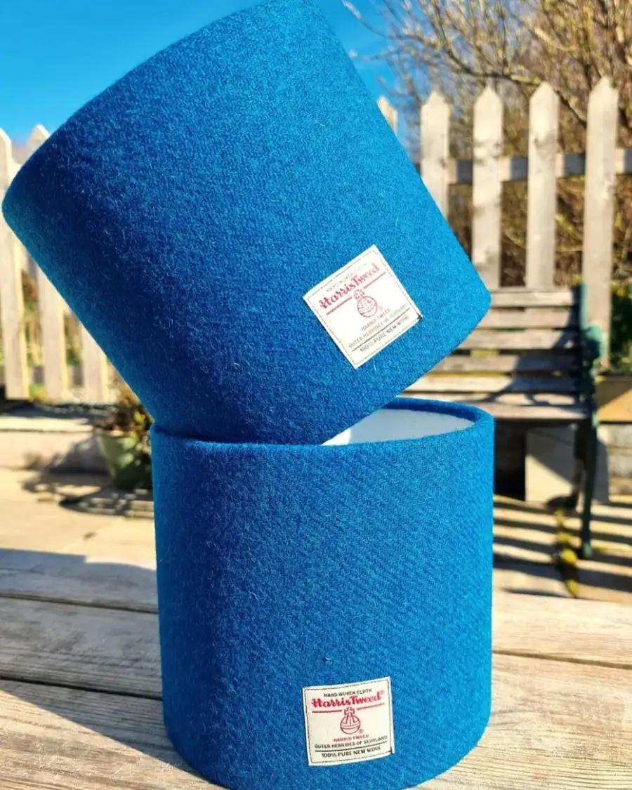 Harris tweed lampshade