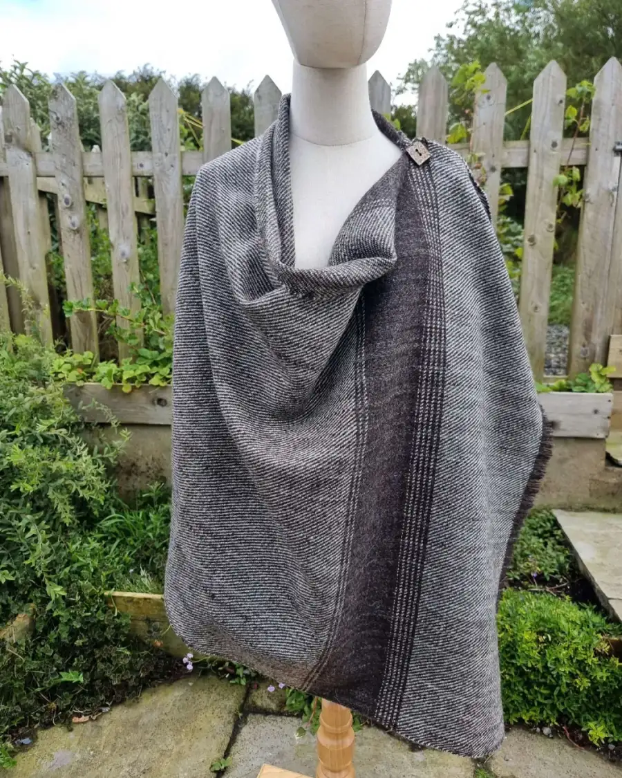 Gotland x hebridean tweed shawl