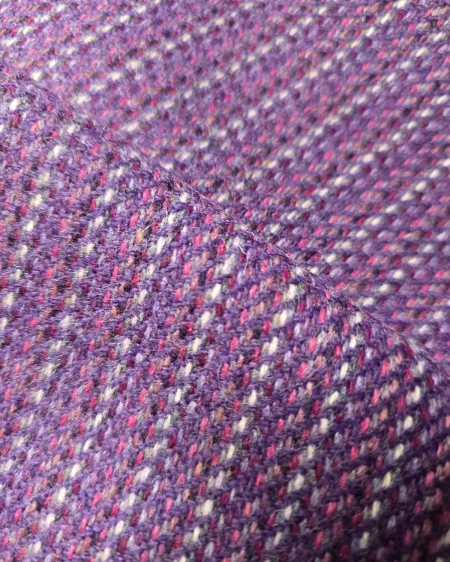 Two Sisters Tweed Fabric - purple heather