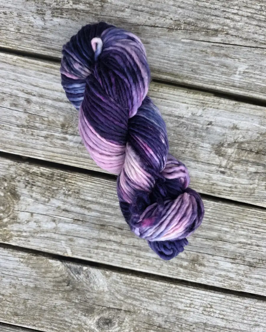 Hand-Dyed Yarn: 100% Merino, chunky