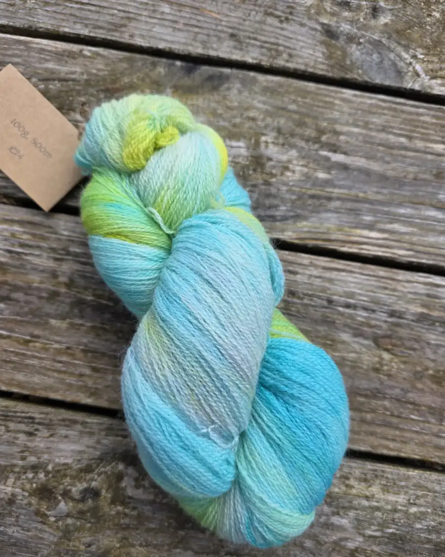 Hand-Dyed Yarn: Bluefaced Leicester, lace - 1 2