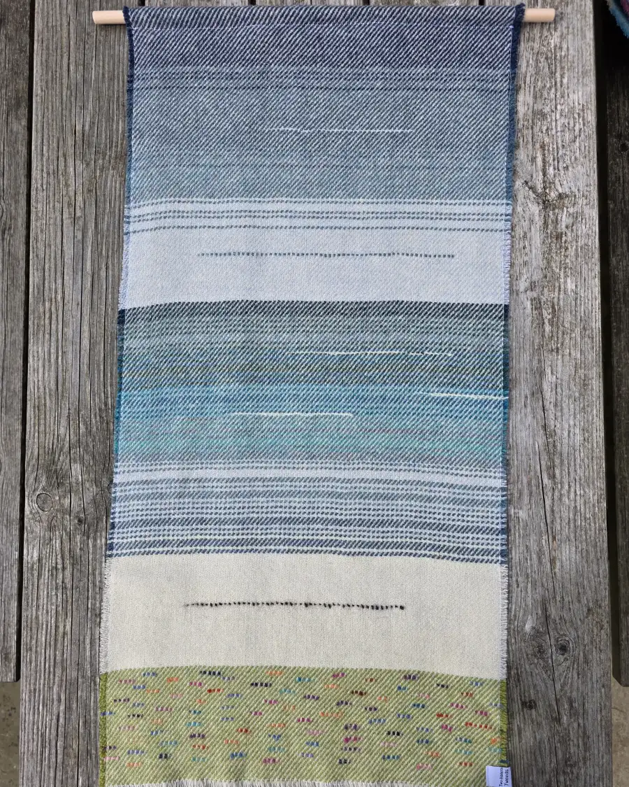 Three Sisters Tweeds landscape wall hanging