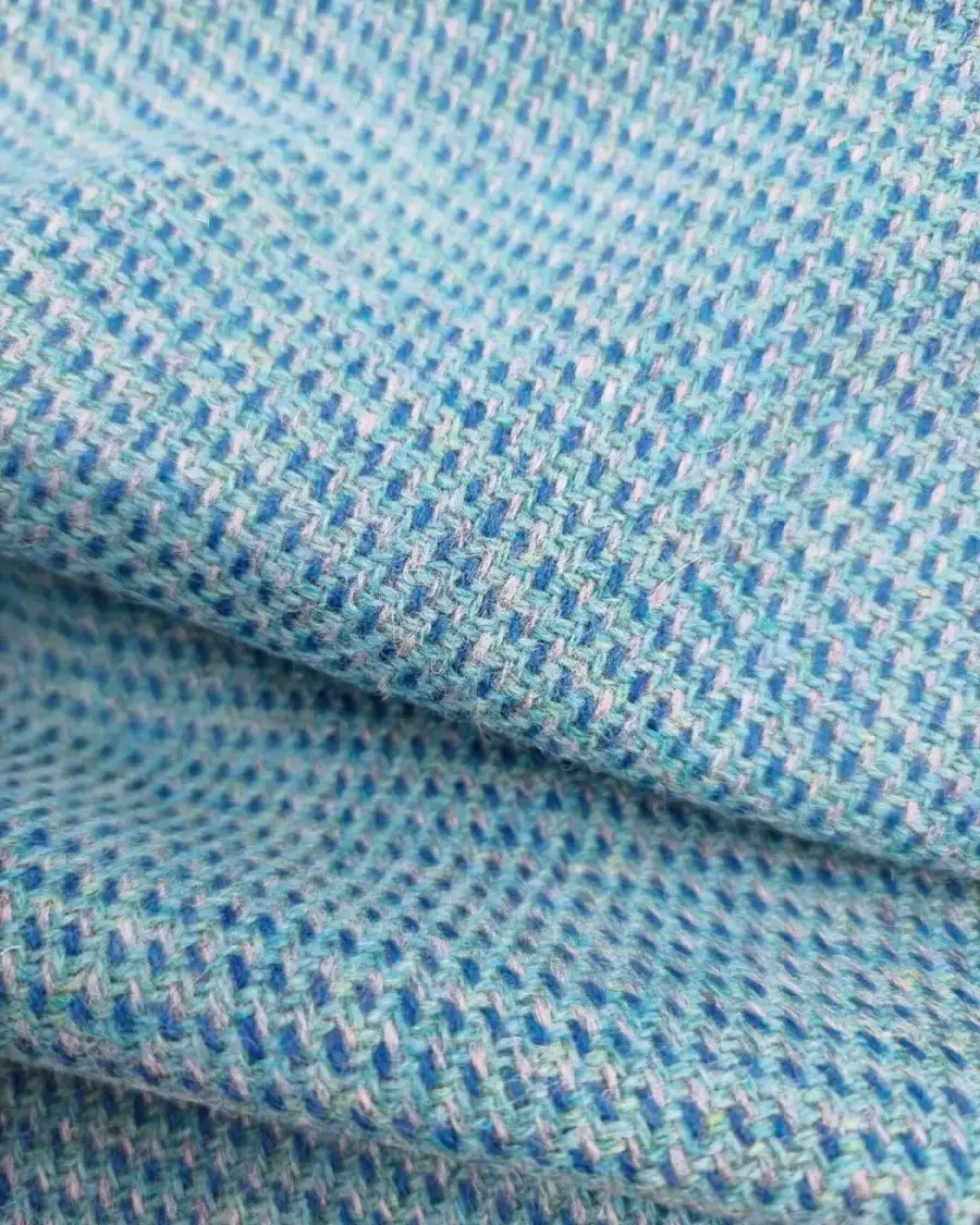 Two Sisters Tweed Fabric - turquoise sea