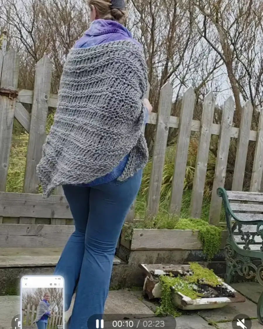 Hand Knitted gotland shawl