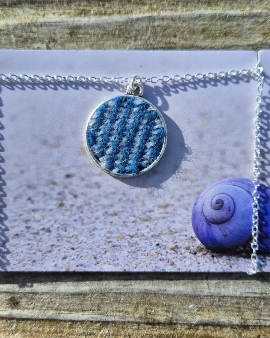 Two Sisters Tweed necklace