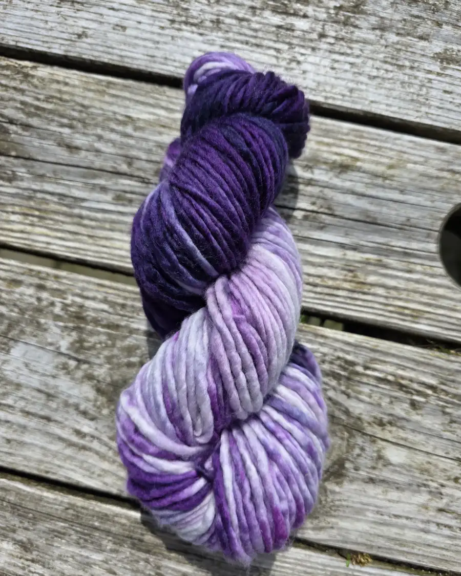 Hand-Dyed Yarn: 100% Merino, chunky