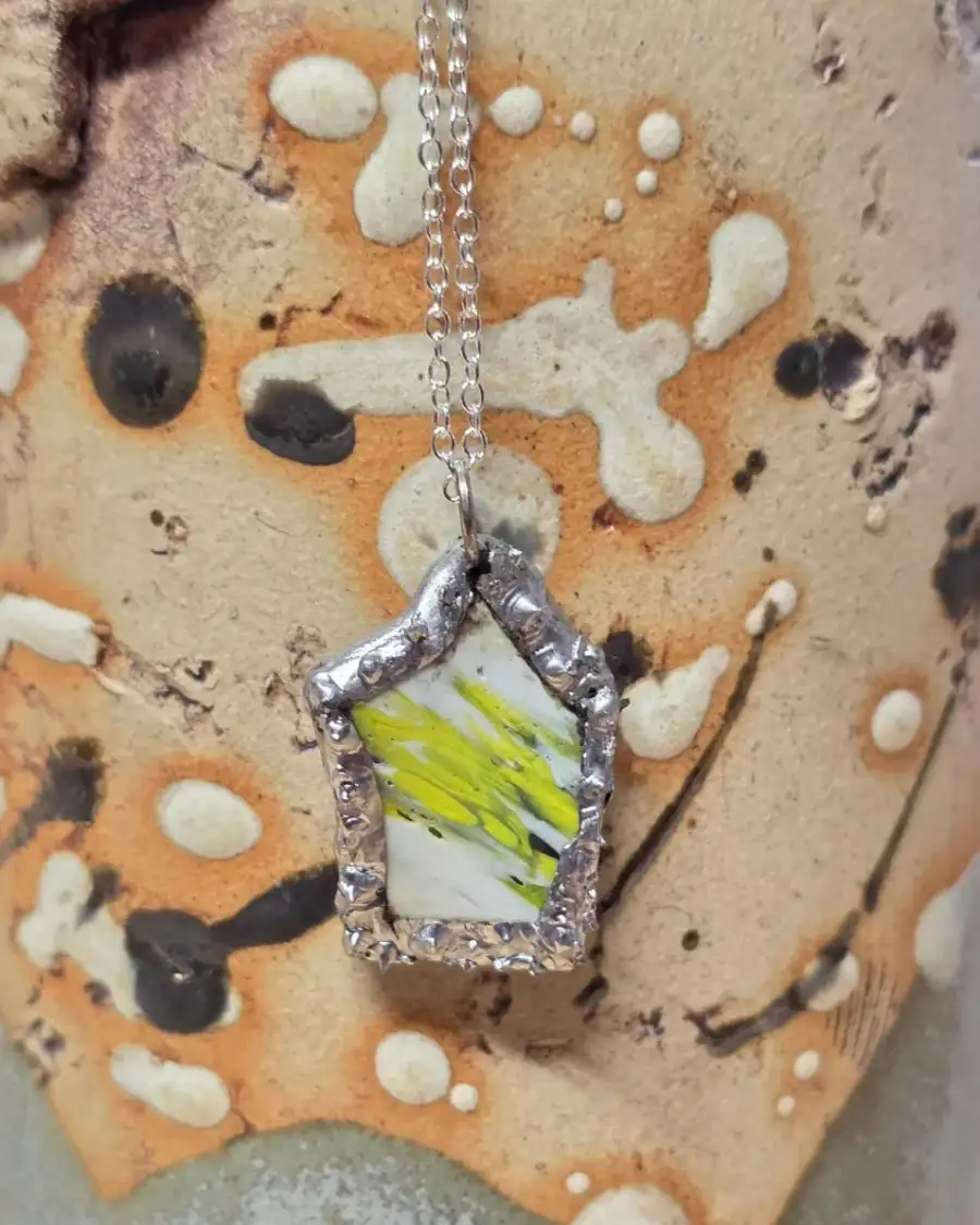 Sea Glass Necklace ultra rare colours
