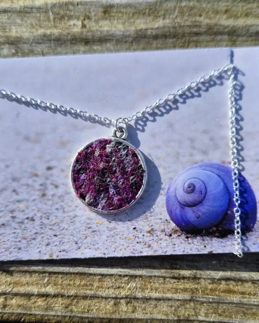 Two Sisters Tweed necklace