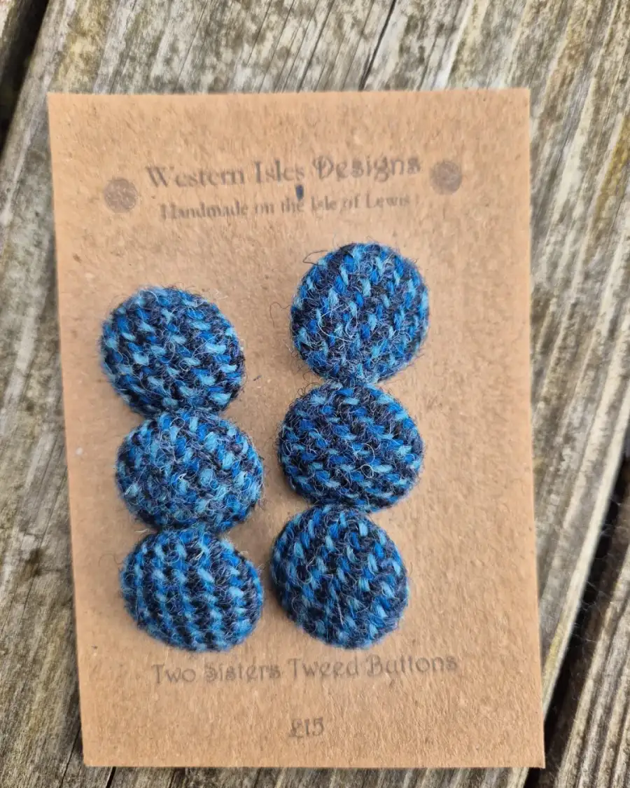 Two Sisters Tweed buttons