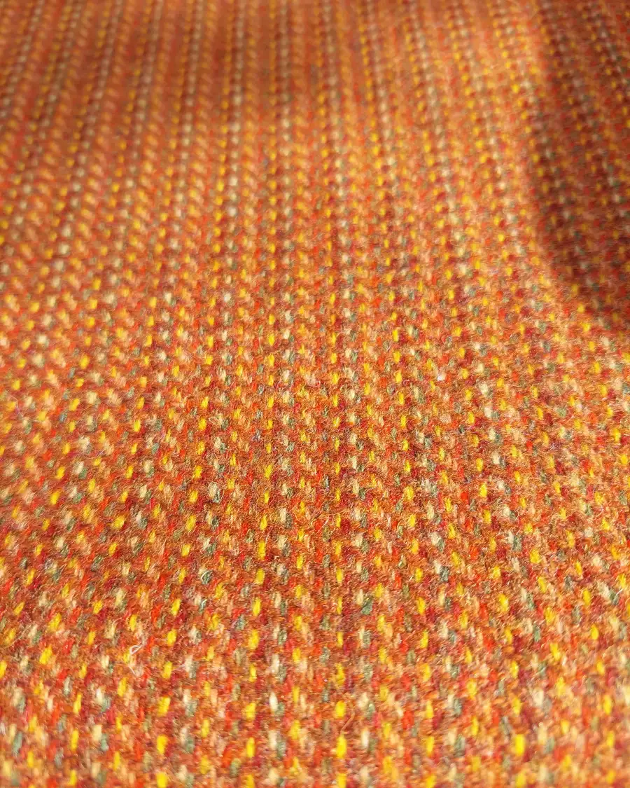 Three Sisters Tweed Fabric - autumn burnt orange