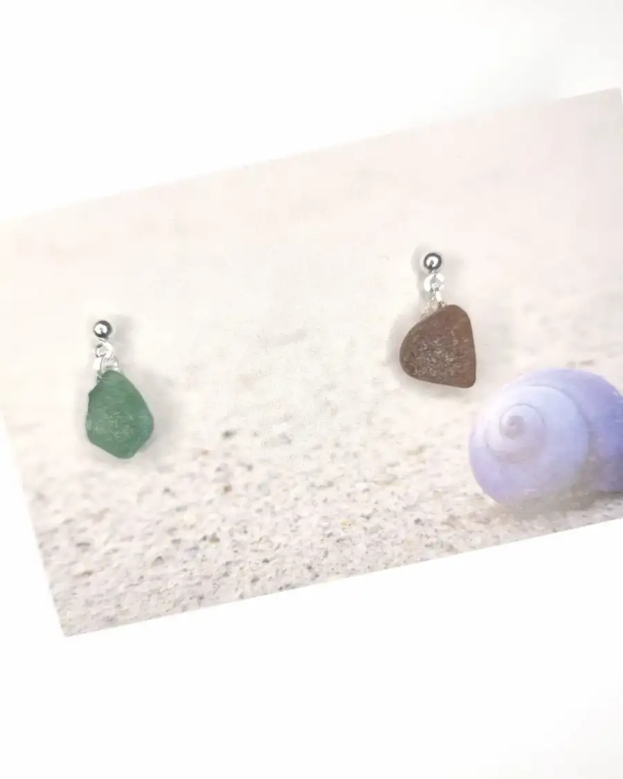 Sea Glass stud earrings