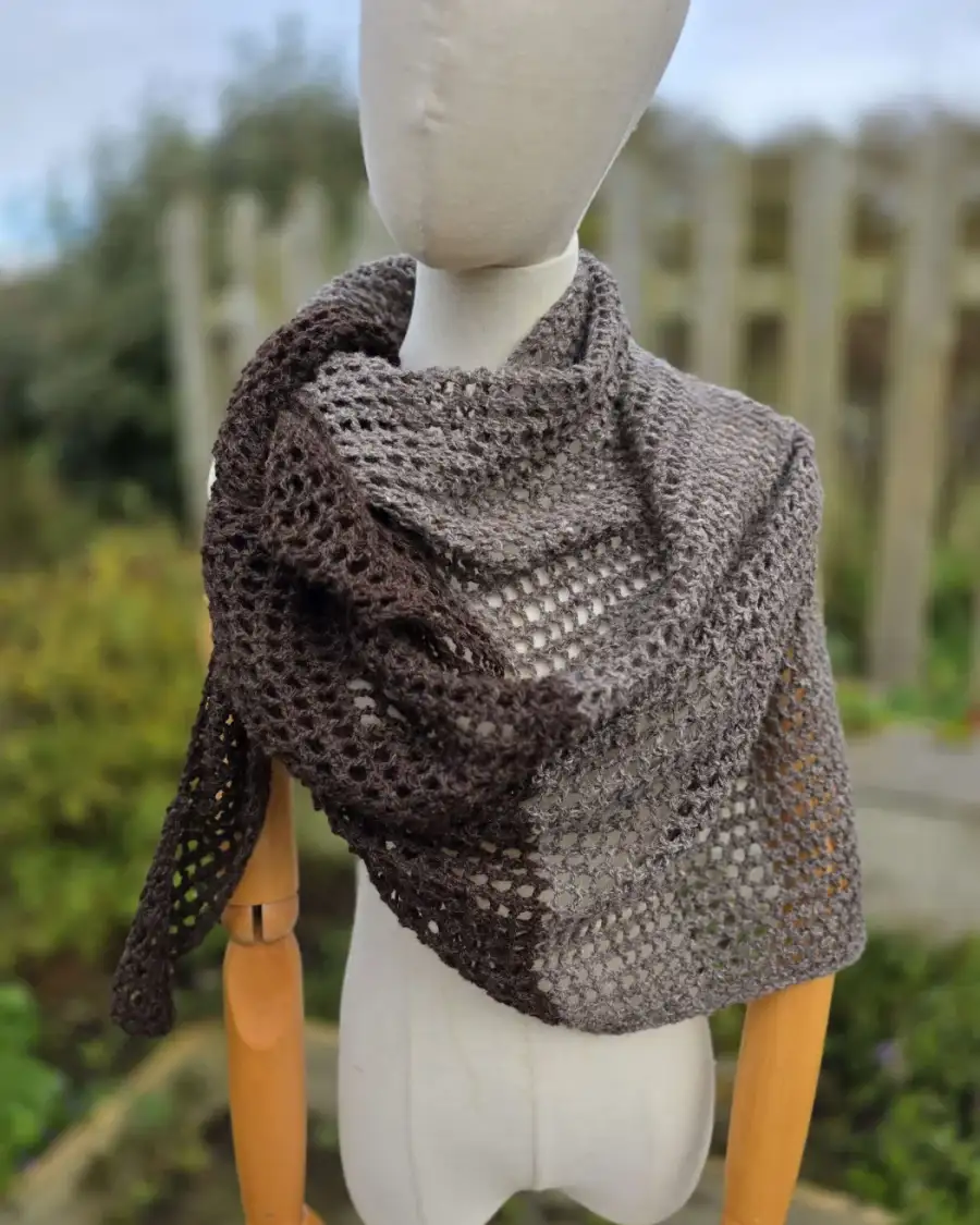 Hand Knitted merino shawl