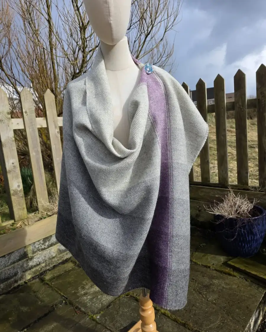 Two Sisters Tweed Shawl gotland