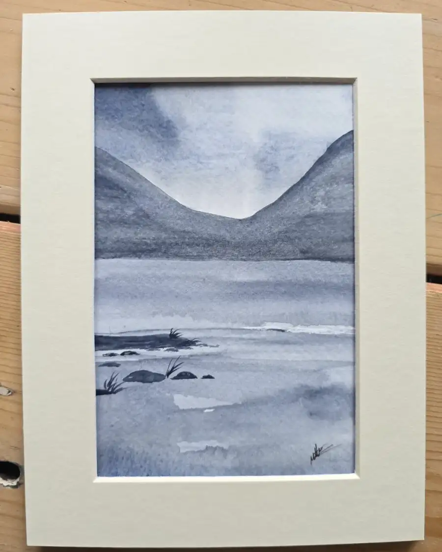 Mini Original Watercolour of a loch