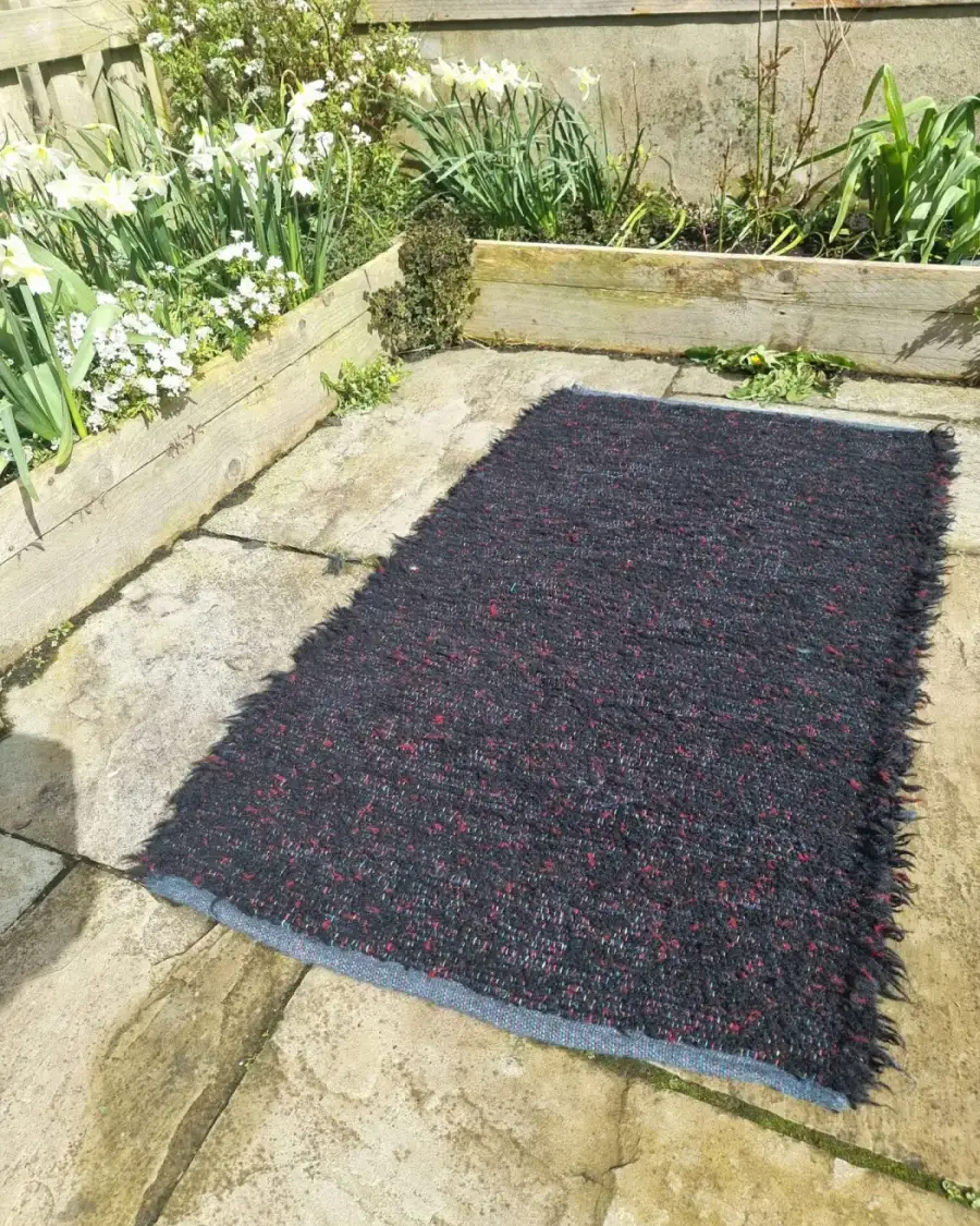 Handwoven pure wool rug