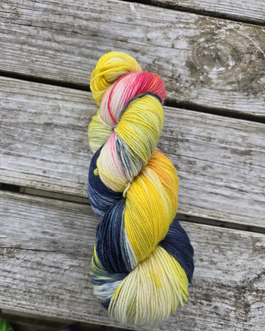 Hand-Dyed Yarn: 100% Merino, 4 ply - 8 2