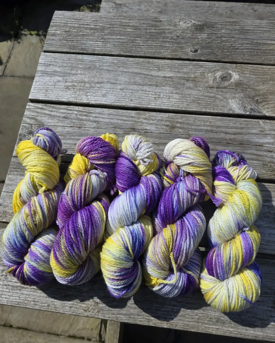 Hand-Dyed Yarn: 100% Merino, aran x5