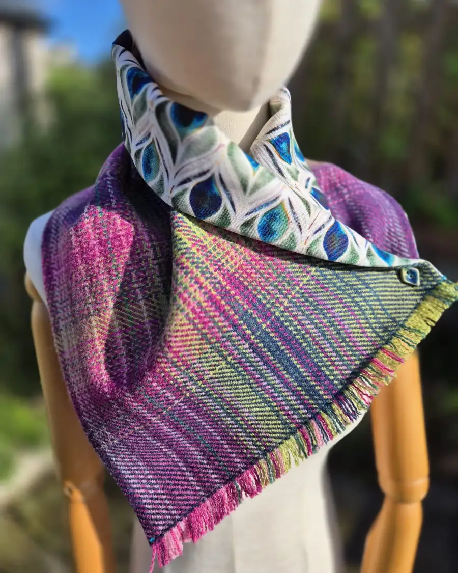 Three Sisters Tweed neck warmer - aurora