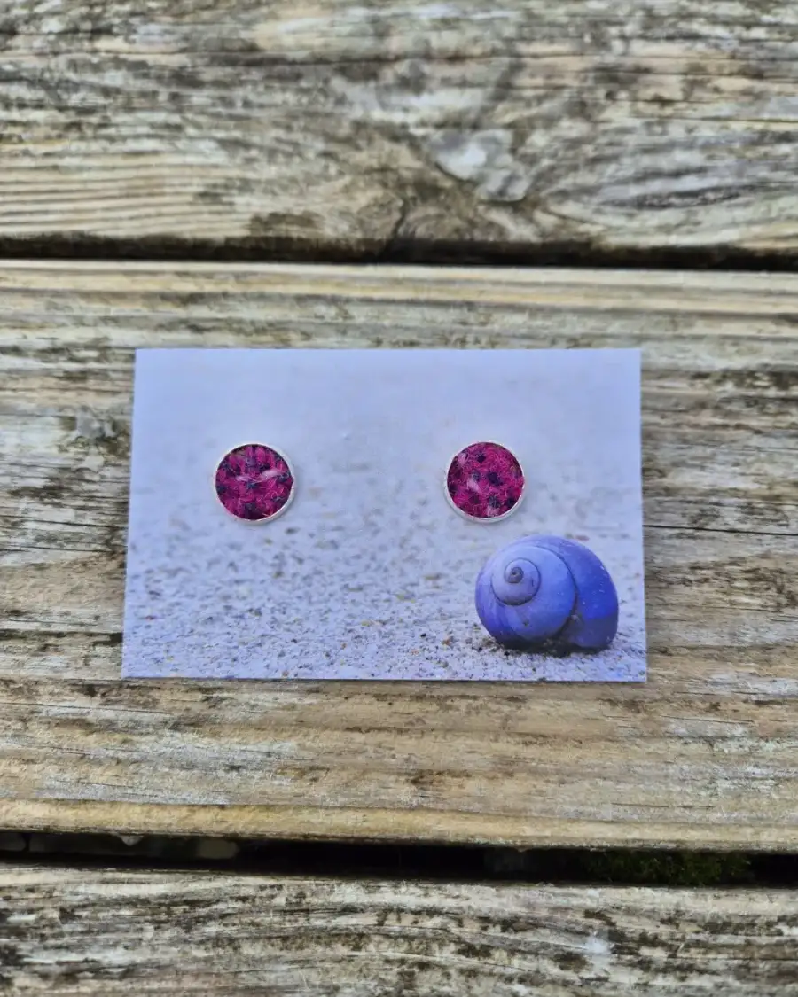 Two Sisters Tweed stud earrings