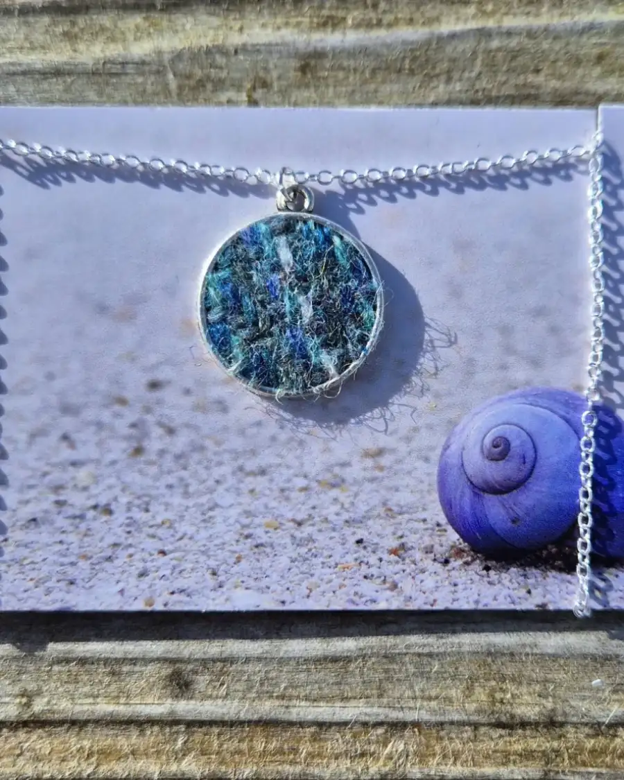 Two Sisters Tweed necklace