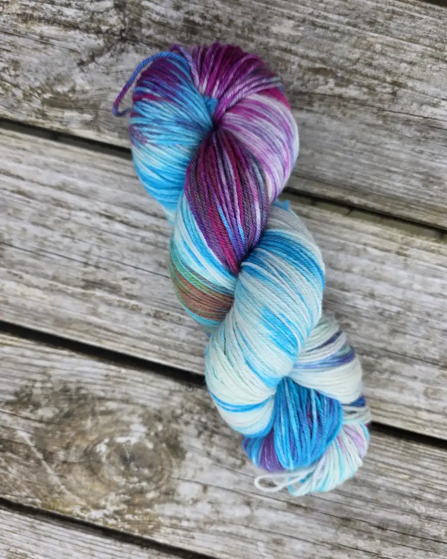 Hand-Dyed Yarn: 100% Merino, 4 ply - 6 2