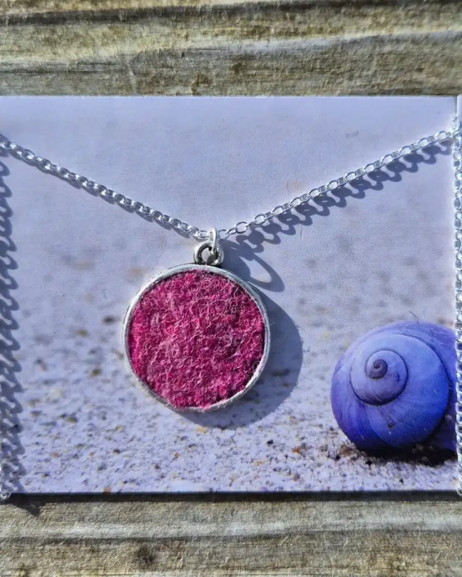 Harris tweed necklace