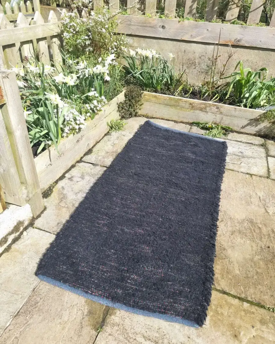 Handwoven pure wool rug