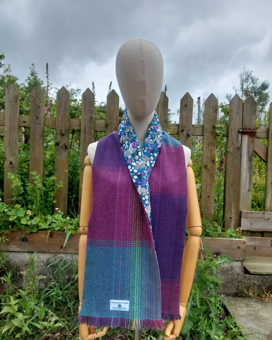 Three Sisters Tweed Scarf - Aurora - 2