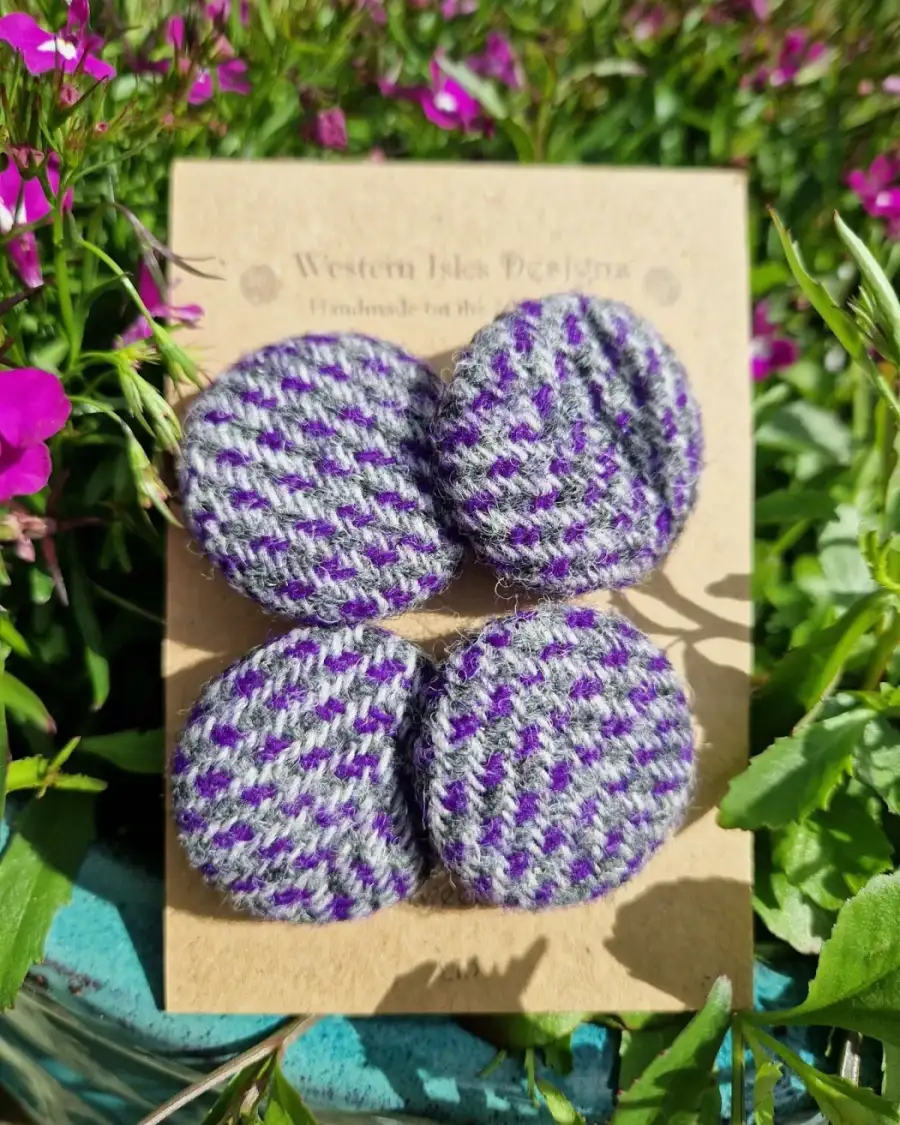 Harris tweed buttons