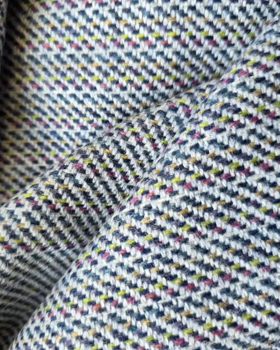 Two Sisters Tweed Fabric - ice blue retreat2