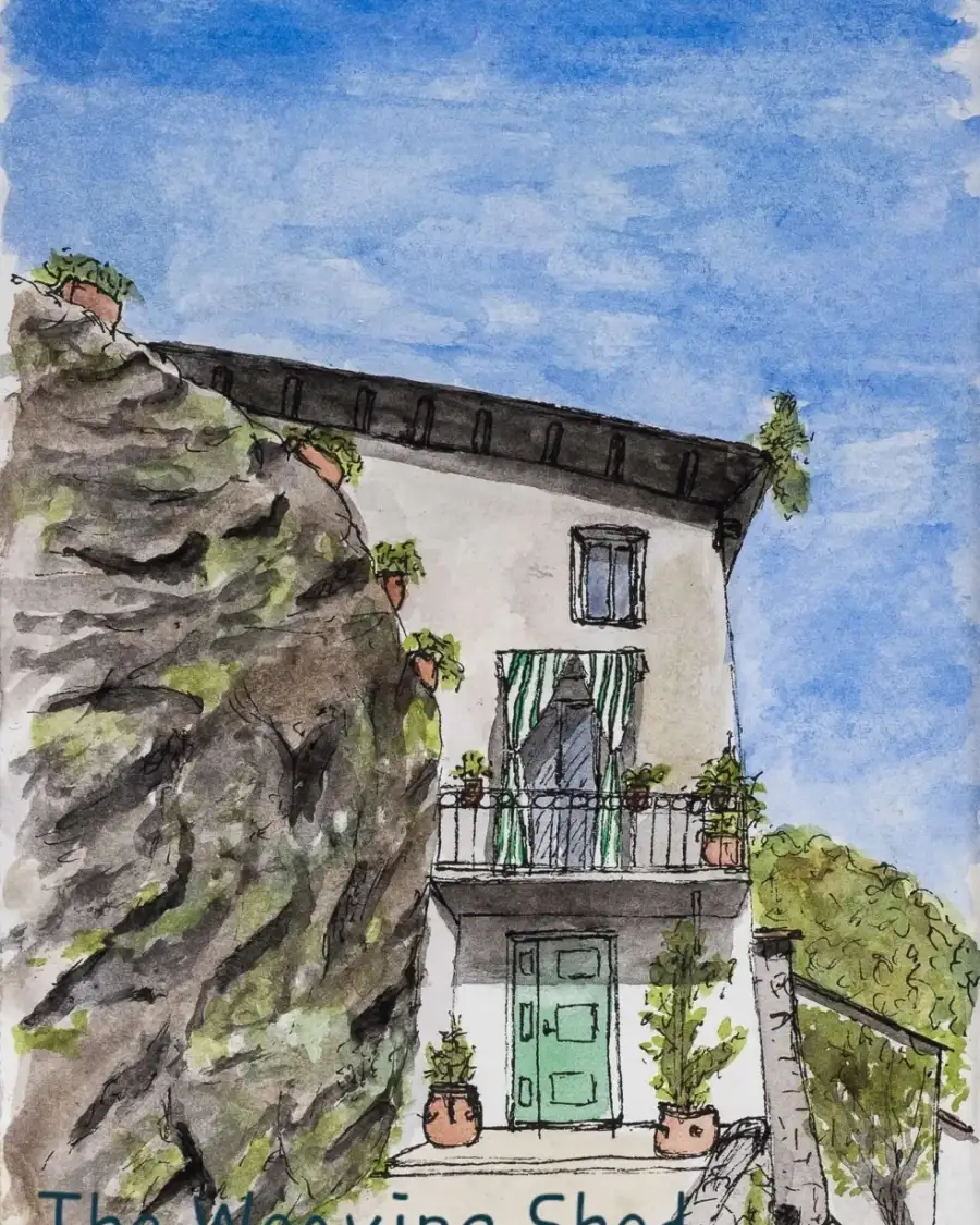 Apennine mountains hamlet print