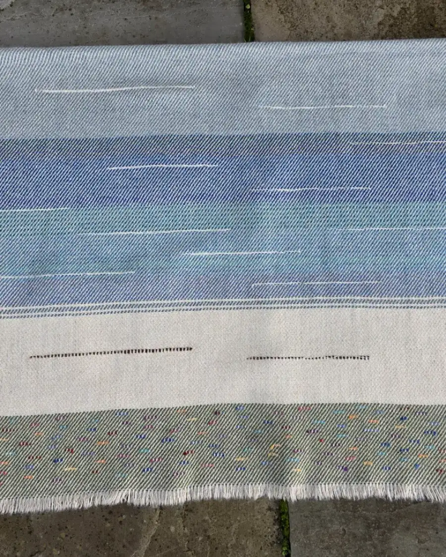 Two Sisters Tweeds landscape wall hanging