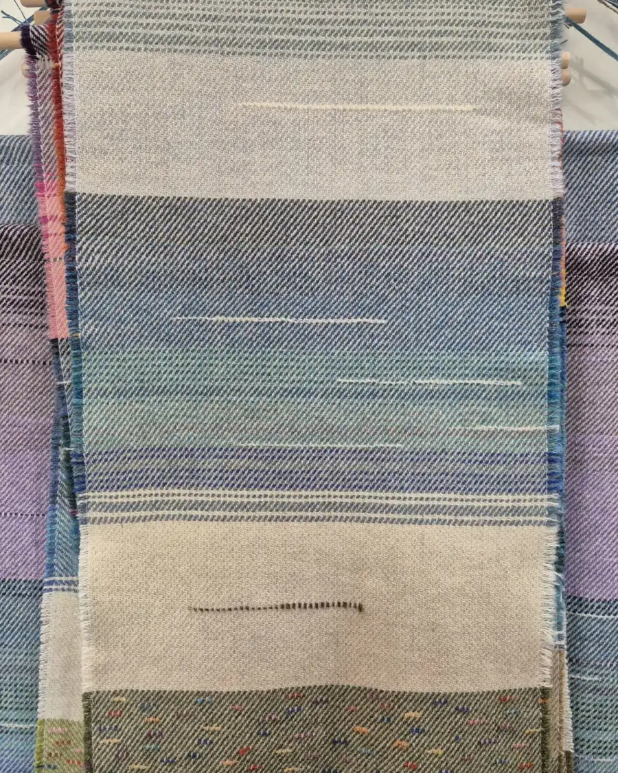 Three Sisters Tweeds landscape wall hanging