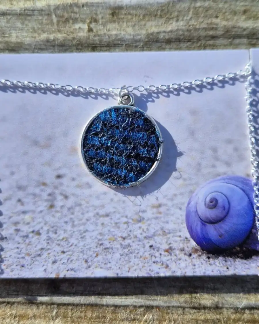 Two Sisters Tweed necklace