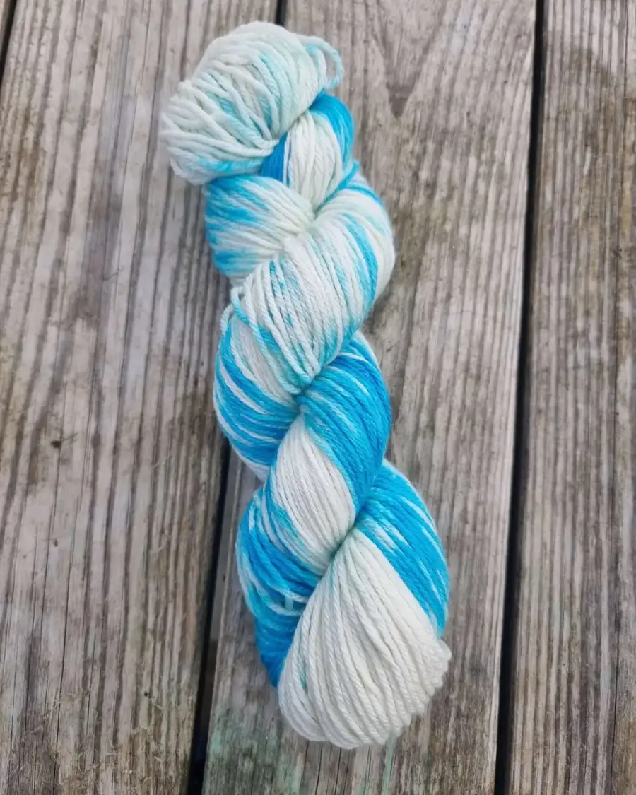 Hand-Dyed Yarn: 75% Merino, 25% Mulberry Silk, DK
