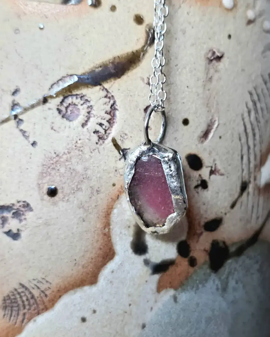 Sea Glass Necklace ultra rare colours