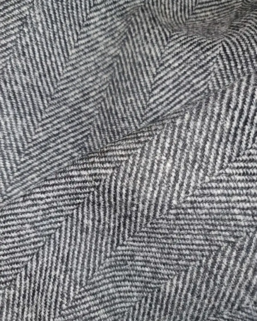 Two Sisters Tweed Fabric - Hebridean Rocks mid grey
