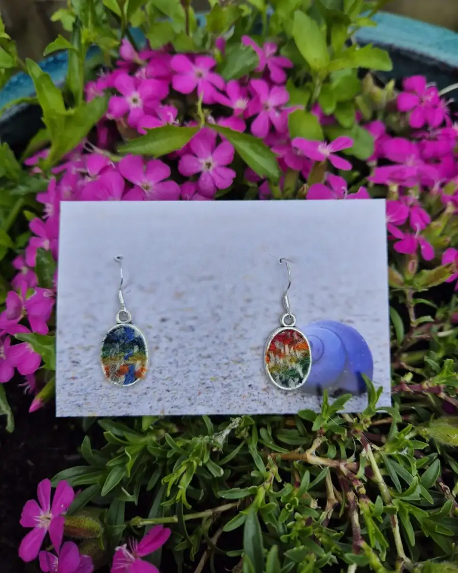 Two Sisters Tweed earrings
