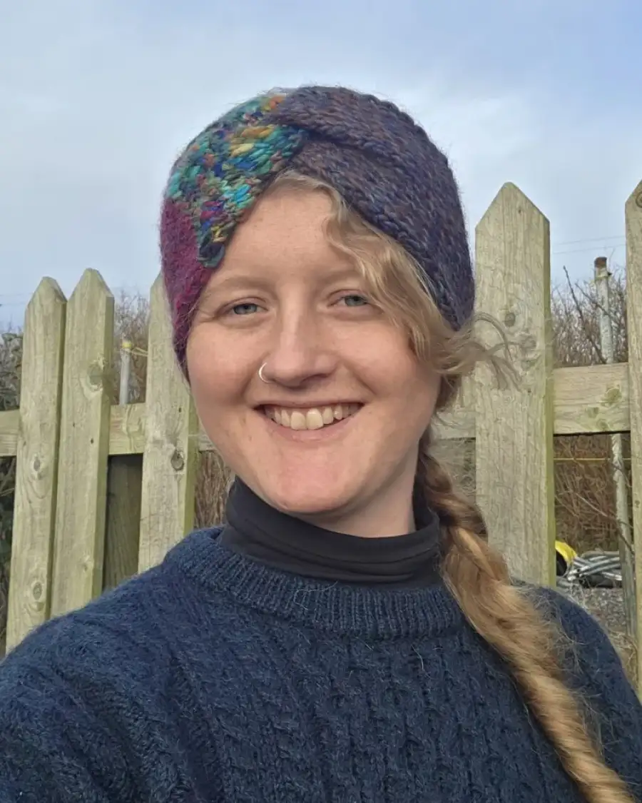 Hand Knitted multicolour headband