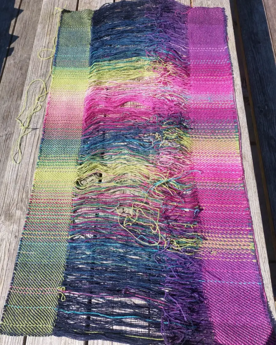 Textile Wall Art - 'tying-in' - Aurora