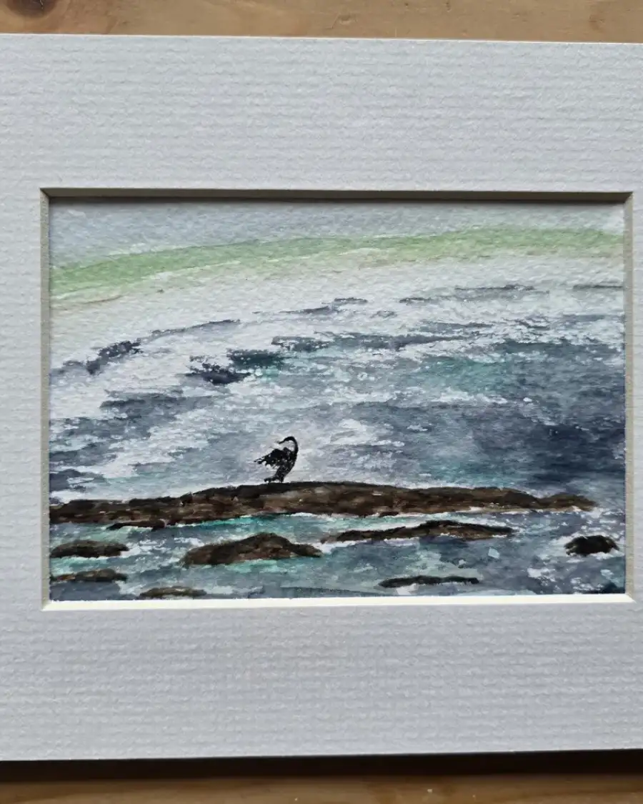 Mini Original Watercolour of a seascape