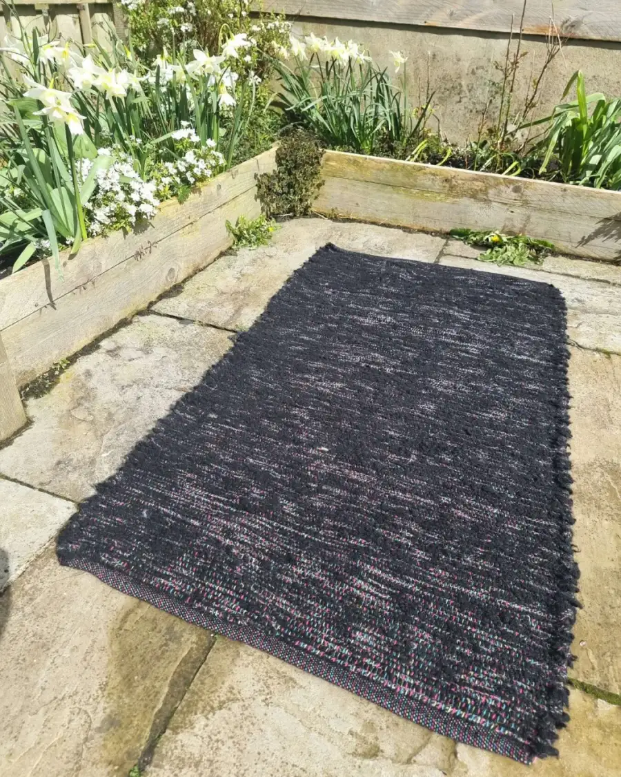 Handwoven pure wool rug