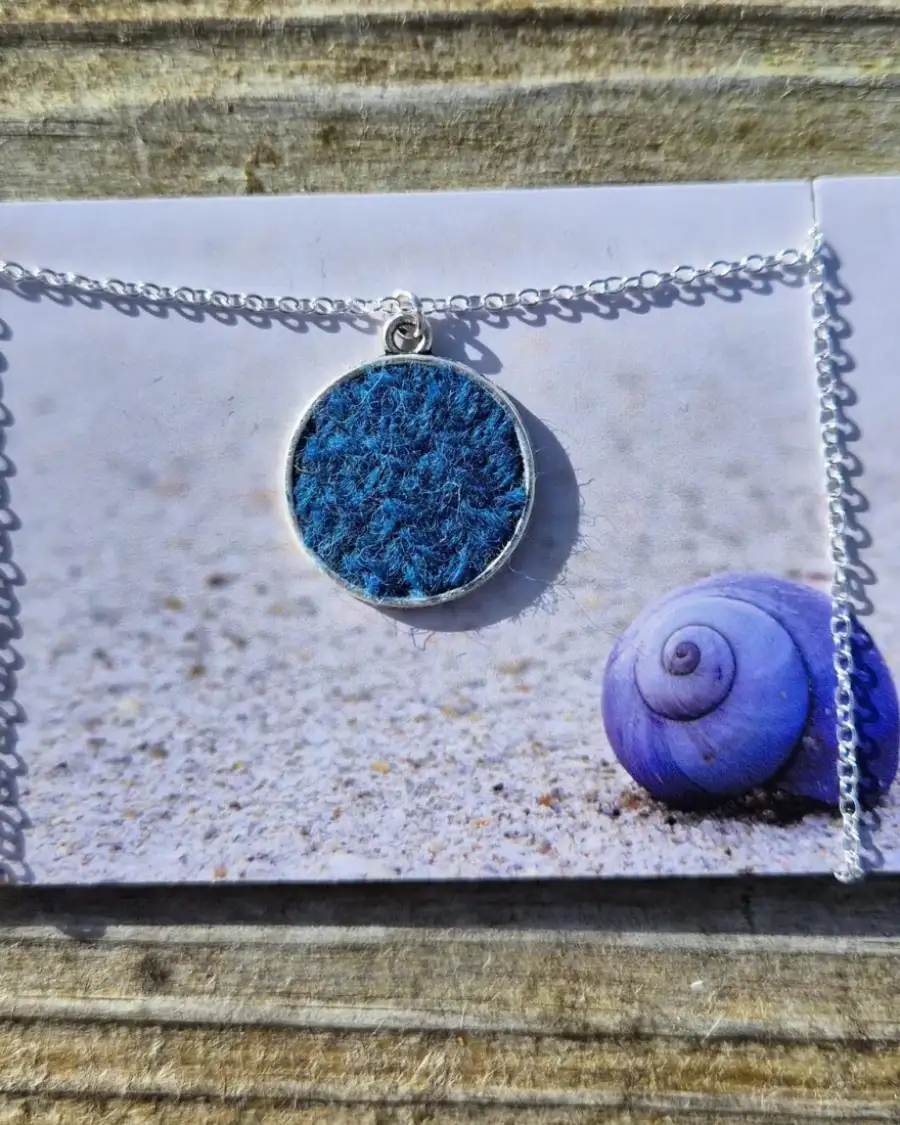 Two Sisters Tweed necklace
