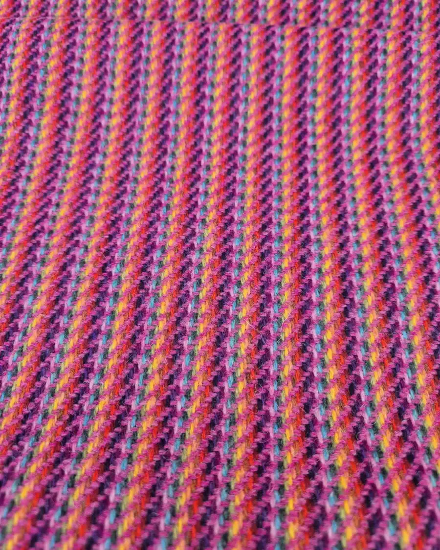 Three Sisters Tweed Fabric - Rainbow - pink